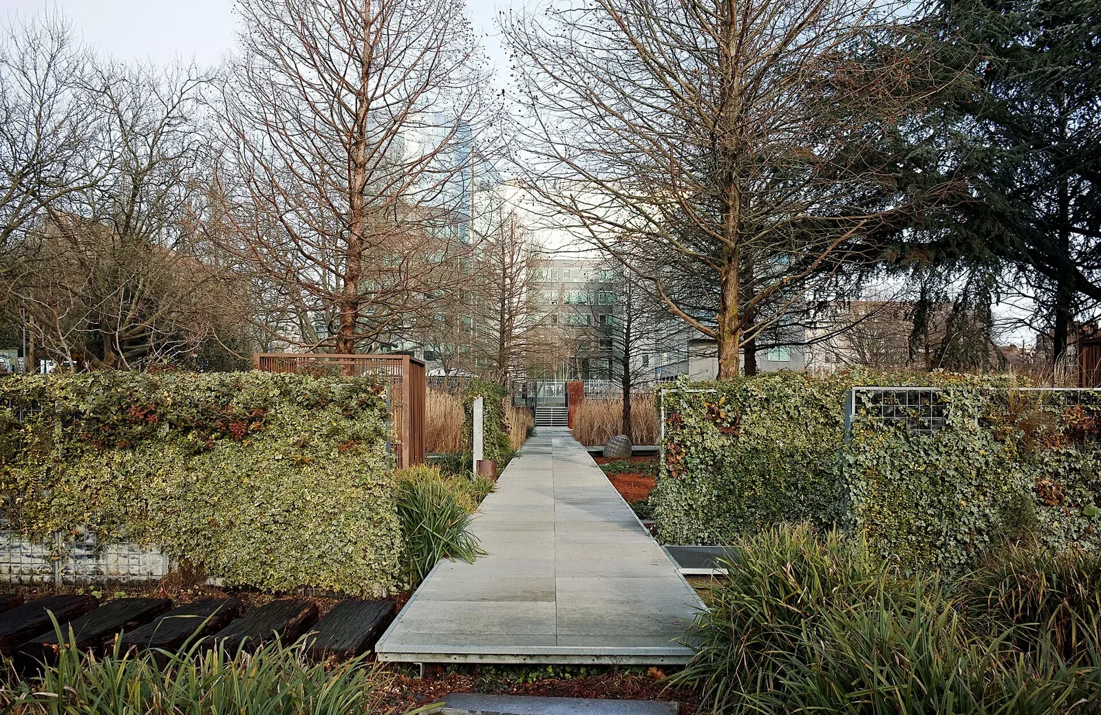 Allée et végétation du Jardin des Géants
