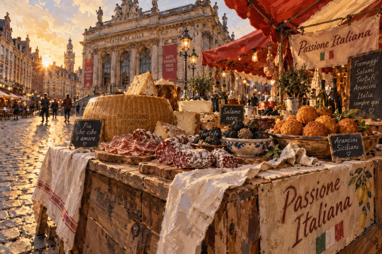 Le village italien Passione Italiana est installé place du Théâtre à Lille
